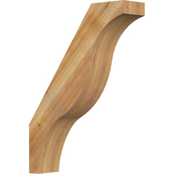 Ekena Millwork 6"W x 24"D x 32"H Funston Rough Sawn Knee Brace, Western Red Cedar BRC06X24X32FST00RWR - main